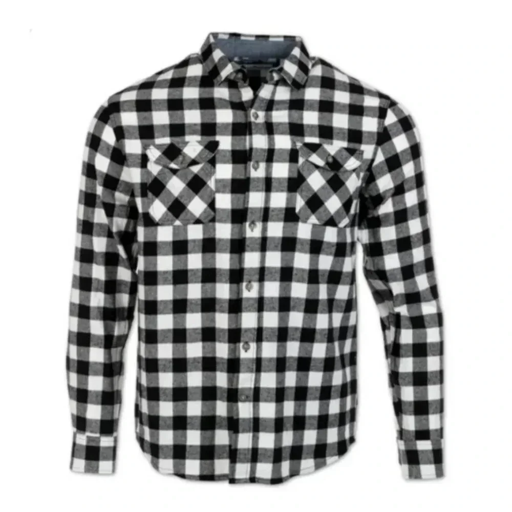 TALLWOODS | NWT Vintage-Style Button Up Flannel in Black & White sz S